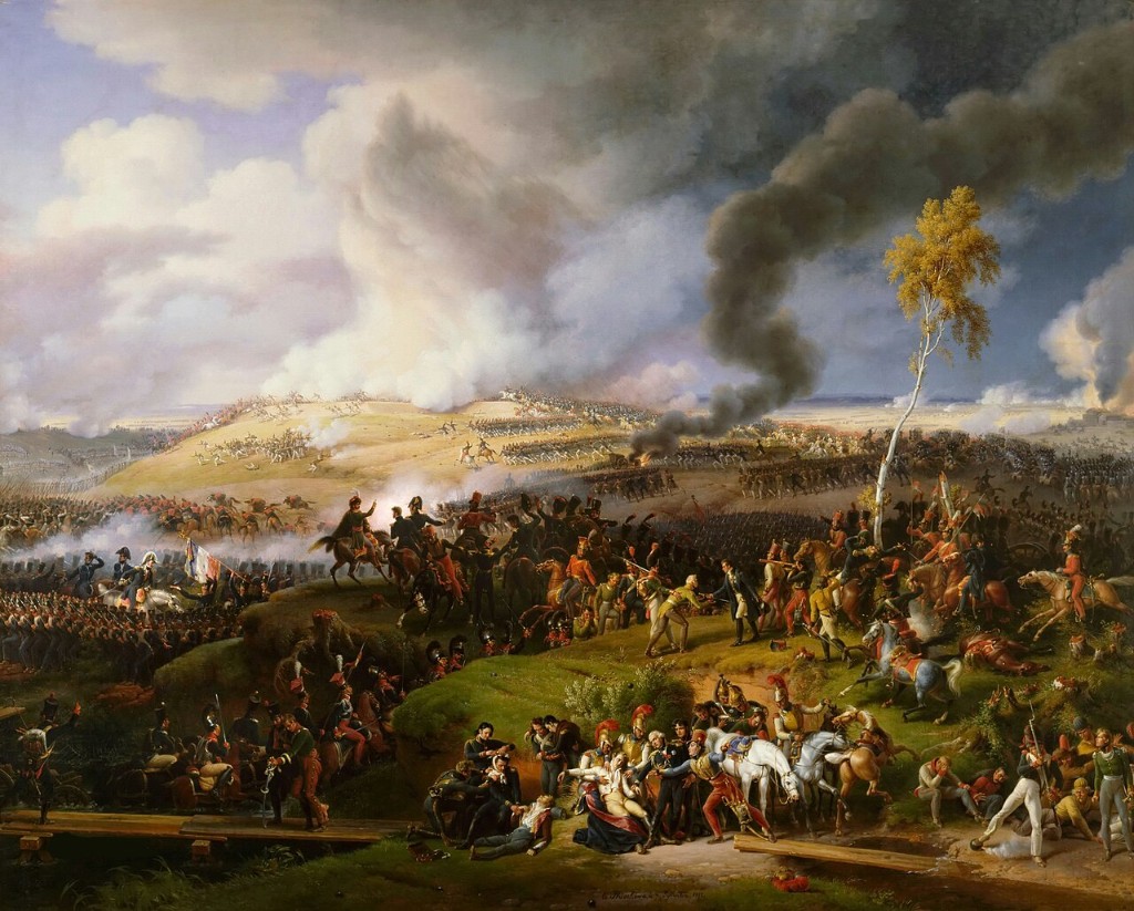 Battle of Borodino, 7 September 1812 — Peter von Hess: smoke, cavalry, infantry, redoubt; Kutuzov against Napoleon on the Moskva
