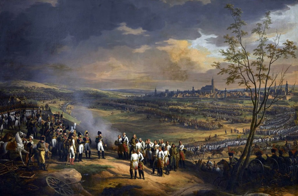 Charles Thévenin, Resa della città di Ulm (1815) — Napoleone riceve la capitolazione del generale Mack, esercito austriaco in colonne; 20 ottobre 1805, reggia di Versailles