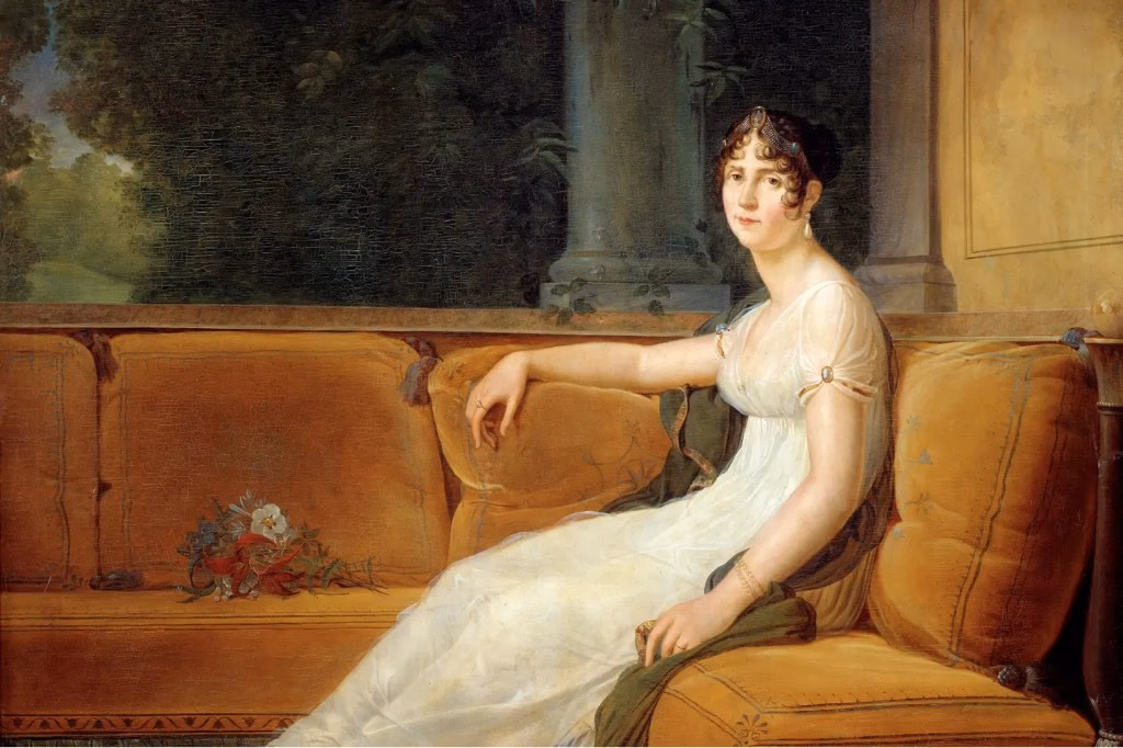 Joséphine de Beauharnais assise sur un canapé à Malmaison, par François Gérard, huile sur toile, 1801, musée de l'Ermitage