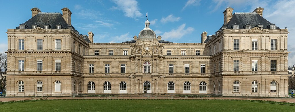 Facade of the Luxembourg Palace in Paris — Senate square, Luxembourg Gardens; Pérignon sat there as senator then Marshal of the Empire